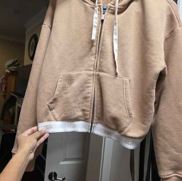 UGG Beige Hoodie with White Trim - Picture 6 of 6